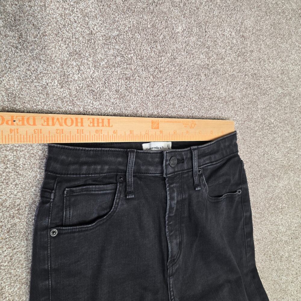 Abercrombie & Fitch Curve Love High Rise Super Skinny Ankle Jeans Size 27/4R - Picture 11 of 14